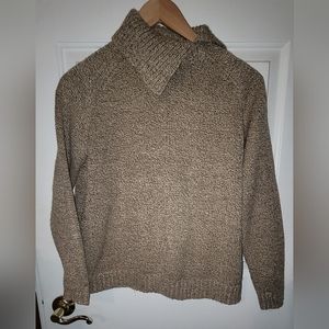 Ladies split cowl neck sweater